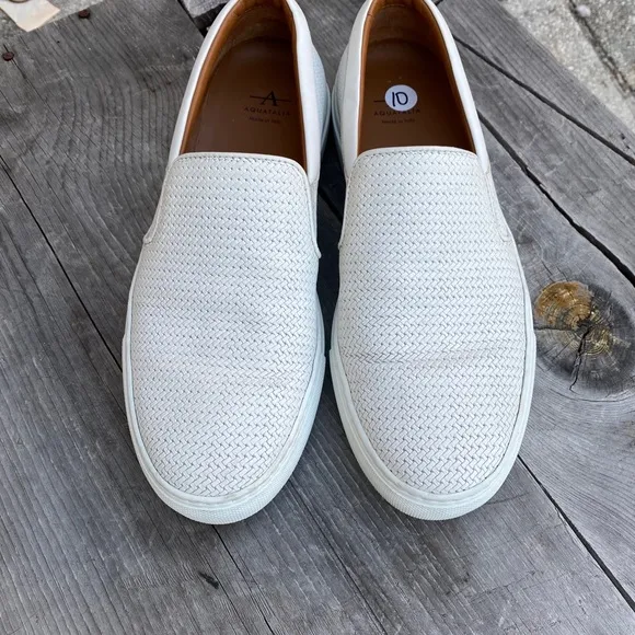 Aquatalia Alisha leather slip on loafers