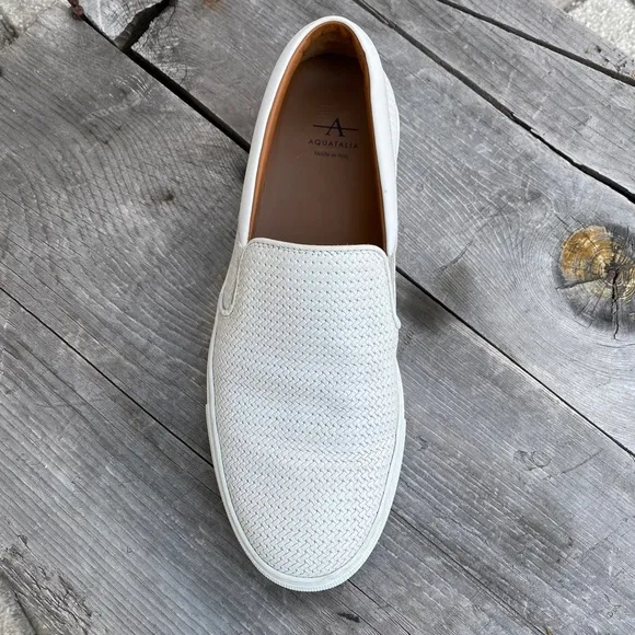 Aquatalia Alisha leather slip on loafers