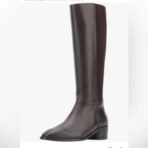 Aquatalia almond Toe espresso brown Leather Knee-High women’s boots size 11