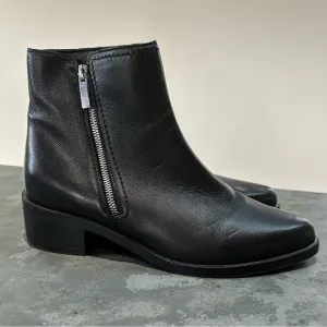 Aquatalia Black Leather Ankle Boots