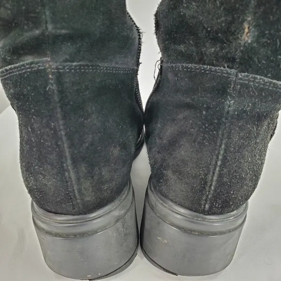 Aquatalia black suede riding boots 7.5