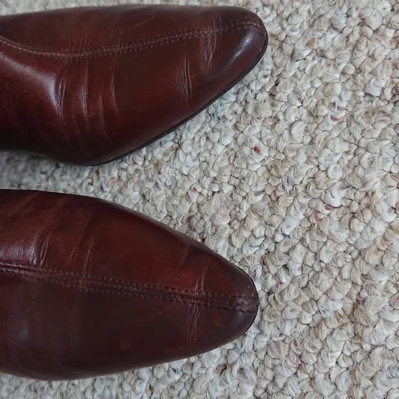Aquatalia brown Leather Buckle ankle boots size 37