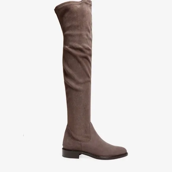 Aquatalia Gisele Over the Knee Boots in Taupe