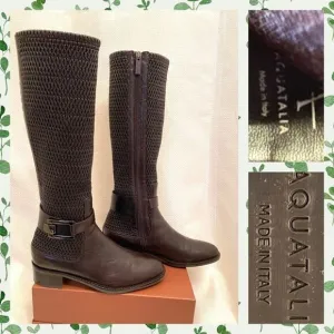 Aquatalia RARE stretch leather riding boots size 6