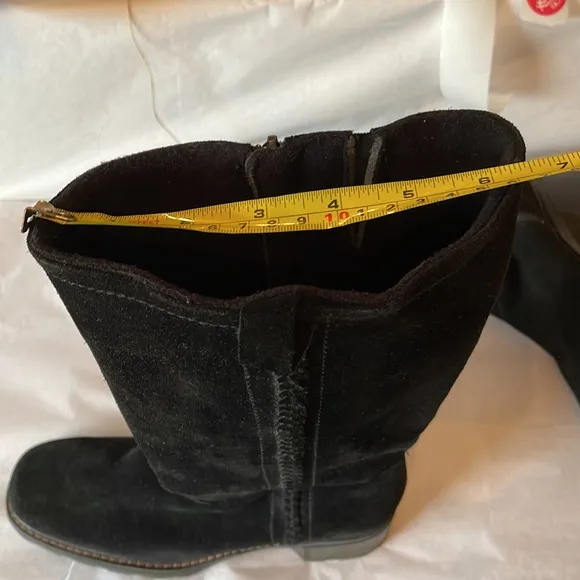 Aquatalia tall black suede like  boots size 10