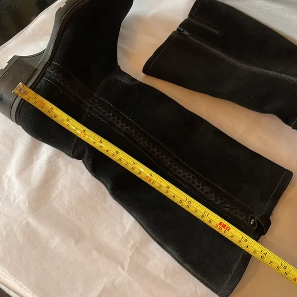 Aquatalia tall black suede like  boots size 10