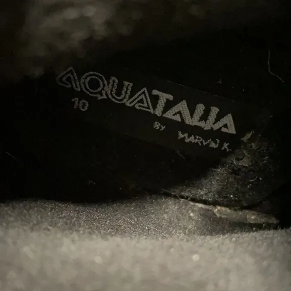 Aquatalia tall black suede like  boots size 10