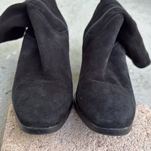 Aquatalia Tilly stacked sock ankle boots