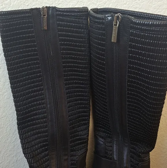 Aquatalia Womans Italian Leather Tall Riding Boots Size 7