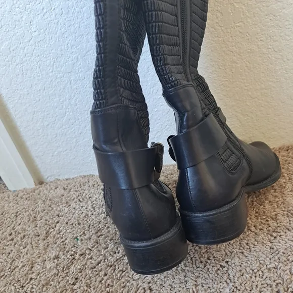 Aquatalia Womans Italian Leather Tall Riding Boots Size 7