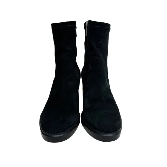 Aquatalia Women's US 9 Idalia Stretch Suede Boots in Black Made in Italy