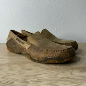 Ariat 4LR Gleeson Brown &amp; Tan Slip On‎ Loafers Mens Size 10.5 D Style # 10012843