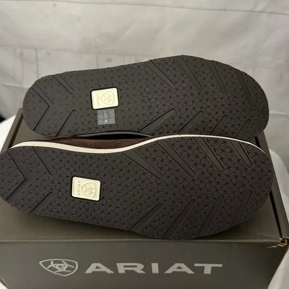 Ariat 6.5B Cruiser Loafers in Azteca Suede Metallic Copper Floral Slip-On Shoe