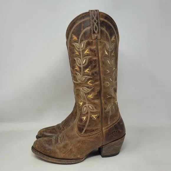 Ariat Boots Womens 6B Brown Leather Desert Holly Western Cowgirl Rodeo 10014100