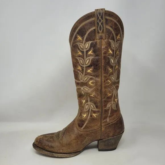 Ariat Boots Womens 6B Brown Leather Desert Holly Western Cowgirl Rodeo 10014100