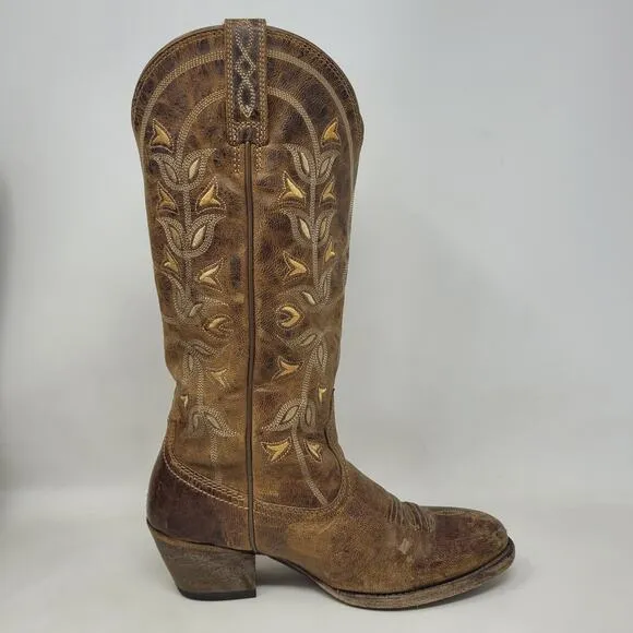 Ariat Boots Womens 6B Brown Leather Desert Holly Western Cowgirl Rodeo 10014100