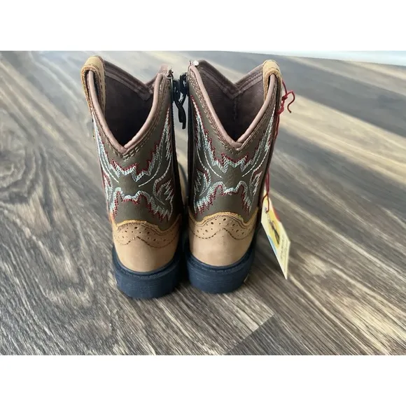 Ariat Cowboy Boots Little Stompers Boys Size 5c Brown
