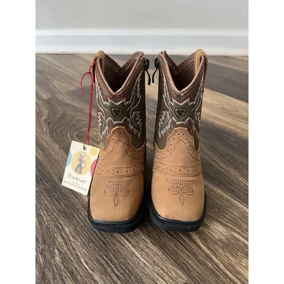 Ariat Cowboy Boots Little Stompers Boys Size 5c Brown