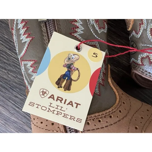 Ariat Cowboy Boots Little Stompers Boys Size 5c Brown