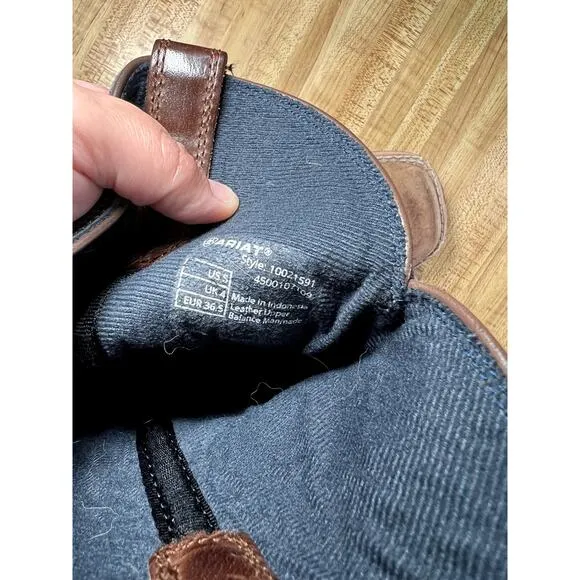 Ariat Cowboy Boots Sport Sidebet Western Boot Square Toe mens 5 country barn