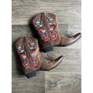 ARIAT Desert Diva Distressed Brown Leather Western Boot 10023077 Youth 6