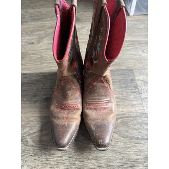 ARIAT Desert Diva Distressed Brown Leather Western Boot 10023077 Youth 6