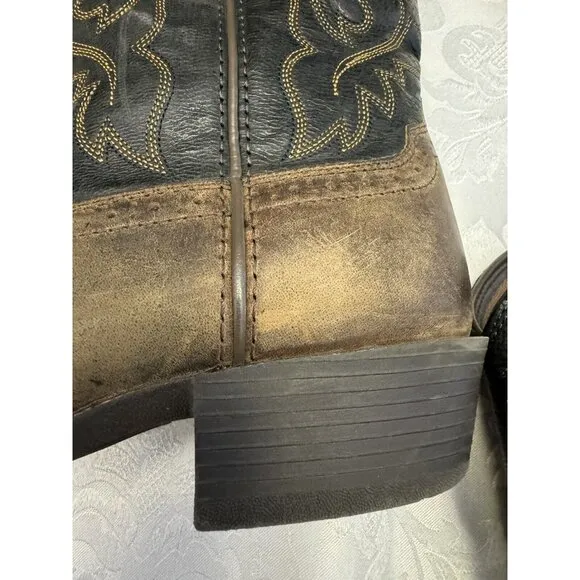 Ariat Kids‎ Size 5.5 Heritage Rough stock Western Boot Square Toe Leather Riding