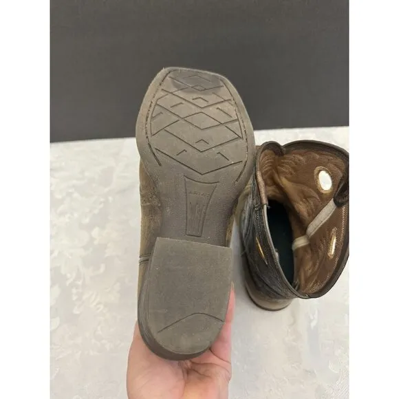 Ariat Kids‎ Size 5.5 Heritage Rough stock Western Boot Square Toe Leather Riding