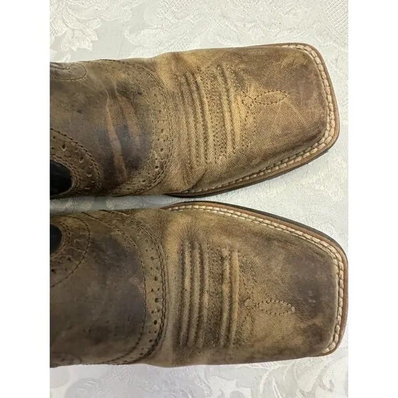 Ariat Kids‎ Size 5.5 Heritage Rough stock Western Boot Square Toe Leather Riding
