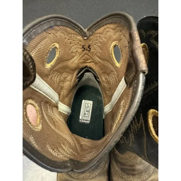 Ariat Kids‎ Size 5.5 Heritage Rough stock Western Boot Square Toe Leather Riding