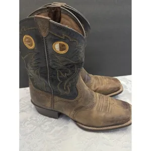 Ariat Kids‎ Size 5.5 Heritage Rough stock Western Boot Square Toe Leather Riding