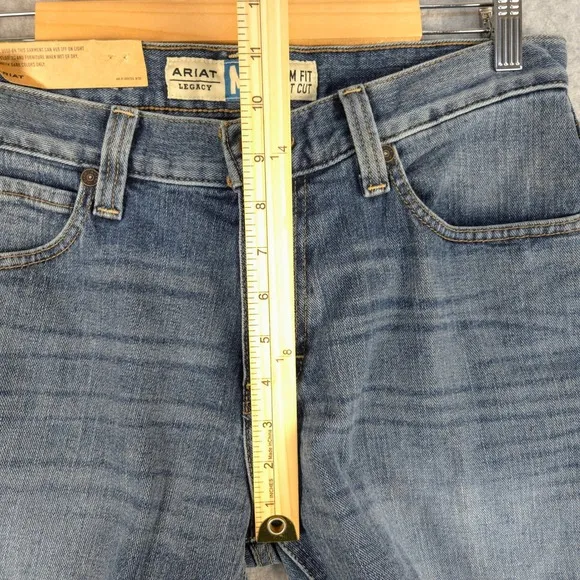 Ariat M7 Slim Fit Boot Cut Jeans Stretch Denim Blue Size 32x34 (Fits 32x33)