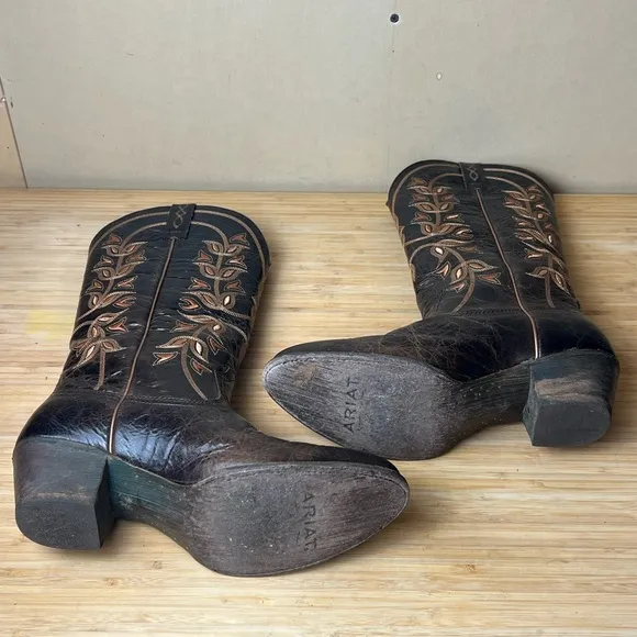 Ariat Men’s Dark Brown Desert Holly Cowboy Boots Size 11B