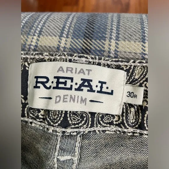 Ariat REAL Denim 10017216 Ocean Straight Leg Riding Jeans Size 30 Regular