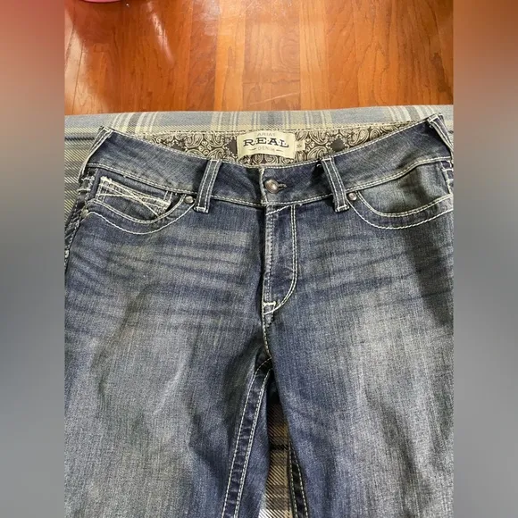 Ariat REAL Denim 10017216 Ocean Straight Leg Riding Jeans Size 30 Regular