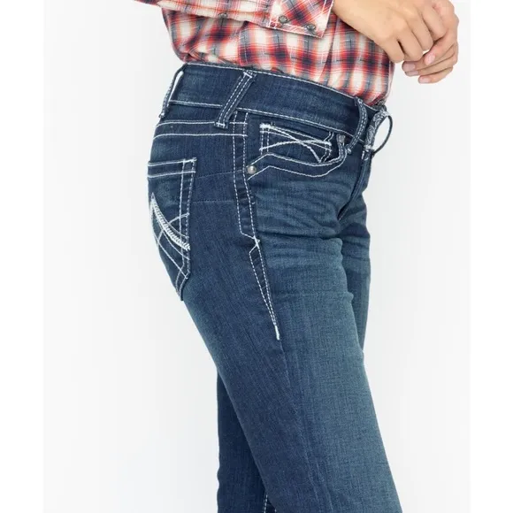 Ariat REAL Denim 10017216 Ocean Straight Leg Riding Jeans Size 30 Regular