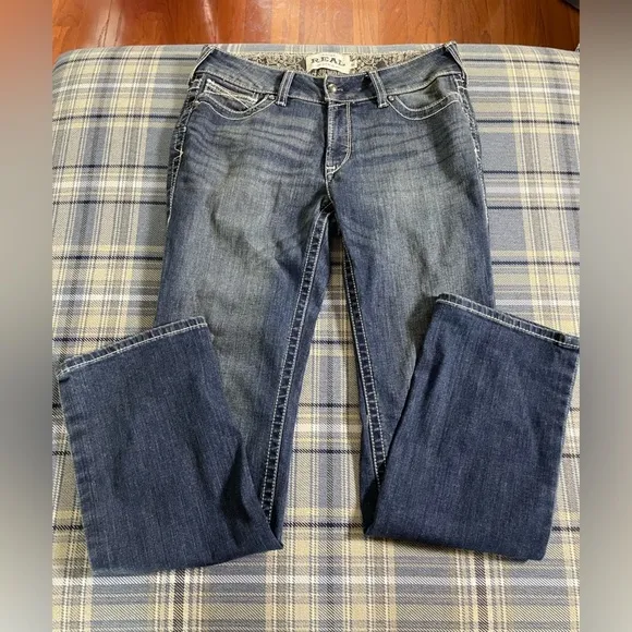 Ariat REAL Denim 10017216 Ocean Straight Leg Riding Jeans Size 30 Regular