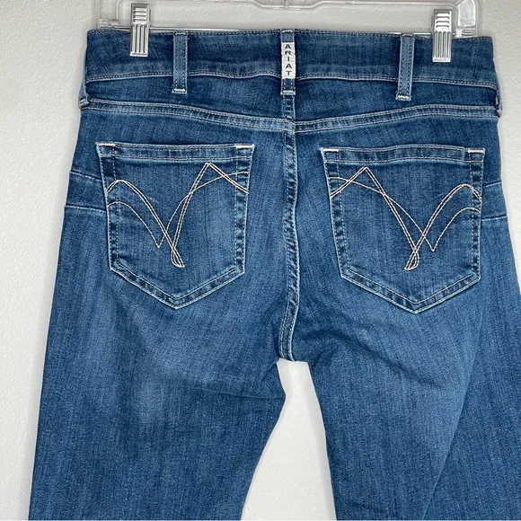 ARIAT REAL Perfect Rise Abby Straight Jean Women's | Size 28S | Mackenzie Blue