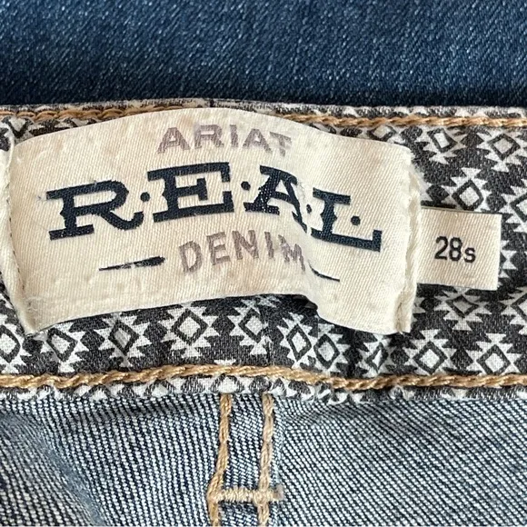 ARIAT REAL Perfect Rise Abby Straight Jean Women's | Size 28S | Mackenzie Blue