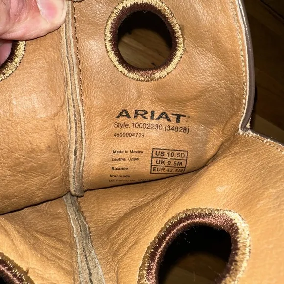 Ariat Western BOOTS 10.5 D Men's Cowboy Heritage Roughstock Earth 10002230