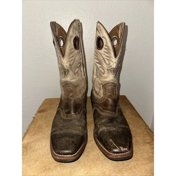 Ariat Western BOOTS 10.5 D Men's Cowboy Heritage Roughstock Earth 10002230