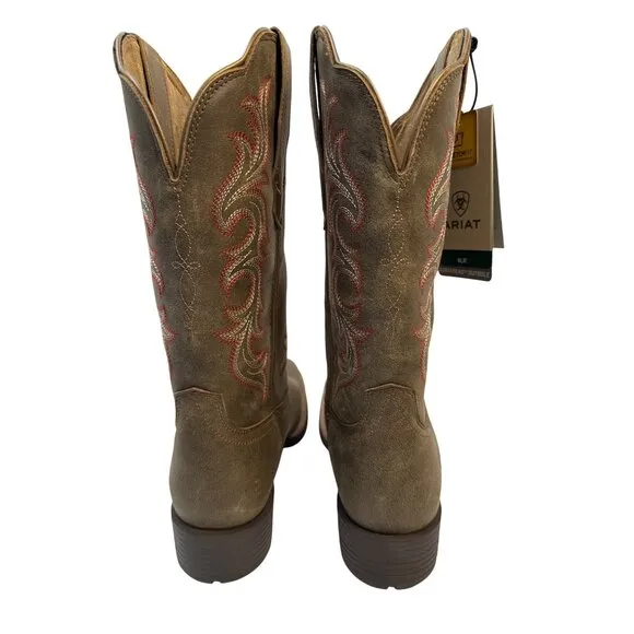 ARIAT Womens Hybrid Rancher Stretchfit Leather Boots SQ Toe Embroidery Size 10B