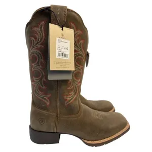 ARIAT Womens Hybrid Rancher Stretchfit Leather Boots SQ Toe Embroidery Size 10B