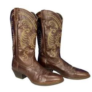 Ariat Women's Magnolia Sunflower Stitch Western Cowboy Boots Size 10