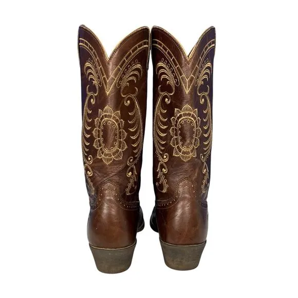 Ariat Women's Magnolia Sunflower Stitch Western Cowboy Boots Size 10