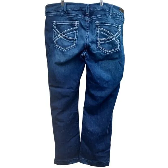 Ariat Women's Trouser Mid Rise Stretch Entwined Wide Leg Jean Size 24WR