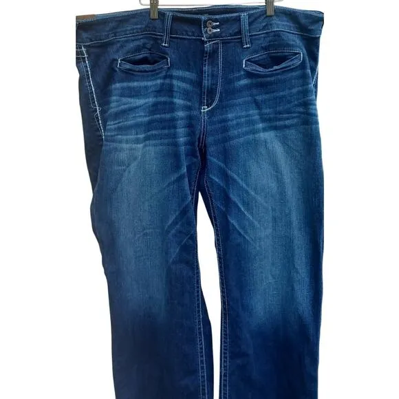 Ariat Women's Trouser Mid Rise Stretch Entwined Wide Leg Jean Size 24WR