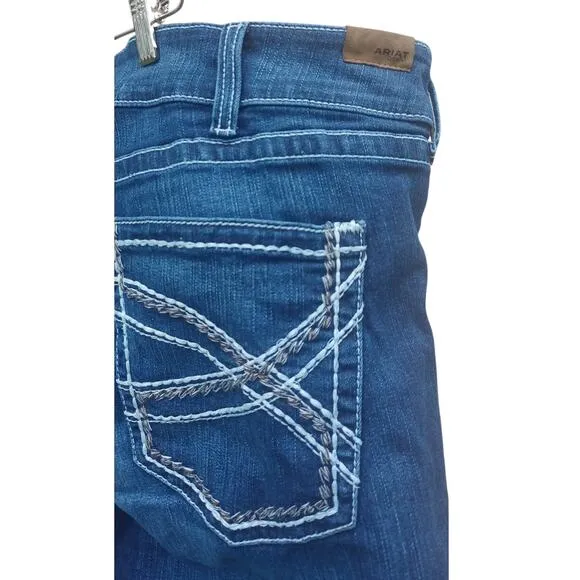 Ariat Women's Trouser Mid Rise Stretch Entwined Wide Leg Jean Size 24WR