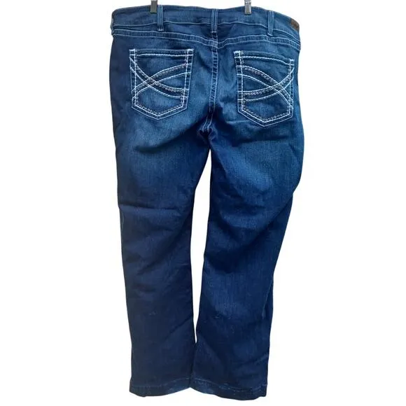 Ariat Women's Trouser Mid Rise Stretch Entwined Wide Leg Jean Size 24WR