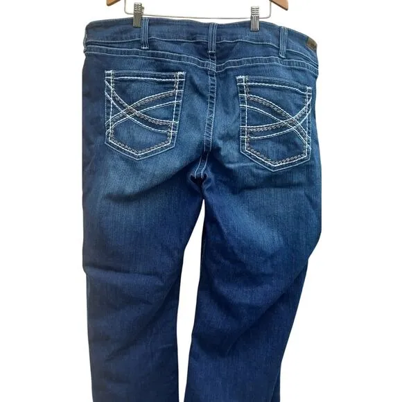 Ariat Women's Trouser Mid Rise Stretch Entwined Wide Leg Jean Size 24WR